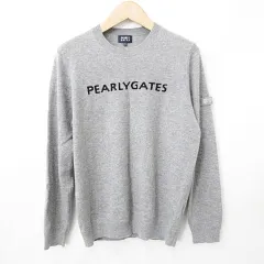 パーリーゲイツ PEARLY GATES ゴルフ スポーツウエア ニット セーター 長袖 丸首 カシミヤ グレー 6