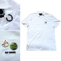 希少 ラフシモンズ × フレッドペリー 20SS 缶バッジ付Tシャツ ホワイトMのサムネイル
