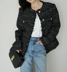 [anuans]ハイゲージダブルポケットニットトップス ハイゲージダブルポケットニットトップス
