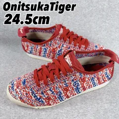 0580良品【オニツカタイガー】メキシコ66 24.5cm レッド ニット