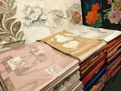 平和屋着物＊夏物　小紋　更紗花文　ロング丈　洗える着物　AABG9632ck 平和屋着物＊夏物 小紋 更紗花文 ロング丈 洗える着物 AABG9632ck