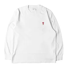 美品 AMI Alexandre Mattiussi アミアレクサンドルマテュッシ Tシャツ サイズ:XXXL 23SS ハートロゴ刺繍 ヘビー ロングスリーブ Tシャツ (AMI DE COEUR LS T-SHIRT) ホワイト トップス カットソーのサムネイル