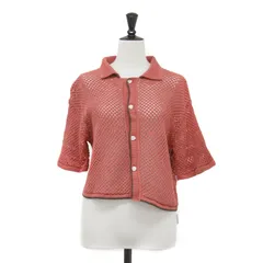 NKNIT ンニット レッド サイズ:1(S) | 24春夏 メッシュ編み 半袖ニット / プルオーバー ショート丈 半袖 モチーフ編み ハート柄 コットン ウォッシャブル | トップス セーター 羽織り【レディース】【中古】のサムネイル