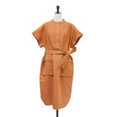 BEIGE, ベイジ ベルト付ロングワンピース 4 ブラウン - メルカリ