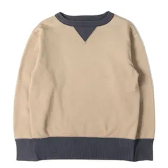 FREEWHEELERS フリーホイーラーズ スウェット ベージュ×ネイビー サイズ:38(M) | 両V 2トーン 無地 スウェット POWER WEAR DOUBLE V SWEAT SHIRT | トレーナー 長袖 トップス レプリカ【メンズ】【中古】のサムネイル