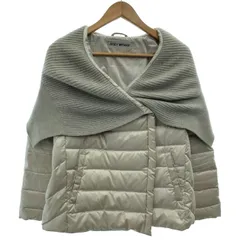 【中古】　ISSEY MIYAKE　ダウンジャケット　ナイロンジャンパー　ショールカラー　フルボタン　無地　日本製　ドメスティック　古着　/2497のサムネイル