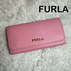 FURLA（フルラ） キーケース ピンクベージュ レザー】 - メルカリ