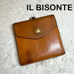 IL BISONTE イルビゾンテ 三つ折り財布 本革 レザー がま口 ユニセックス