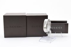 稼働】 グッチ GUCCI 6400L ゴールド レディース腕時計 ホワイトシェル