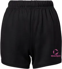 ムーブスポーツ MOVESPORT バレーボール  バレーパンツ すっきりシルエット股下10cm レディース ガール キッズ ショートパンツ ハーフパンツ 短パン ボトムス 部活 クラブ チーム 試合 トレーニング  SV6SHP0 BKPK ブラック×ピンク