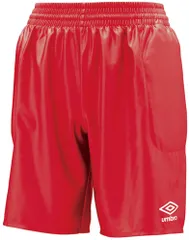 アンブロ umbro サッカー ジュニア用GKパンツ 脇パッド付 ハーフパンツ ショートパンツ ボトムス トレーニング フットボール ゴールキーパー 部活 練習 試合 新入部員 キッズ 子供  UAS6700GJP MRED マンチェスターレッド