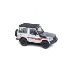 JADI B トヨタ ランドクルーザー 71 14 シルバー RHD ルーフラック付 1/64スケール PA65566