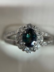 ブラジル産アレキサンドライト 指輪 1.09ct ダイヤ0.75ct 12.0号 