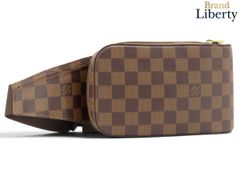 レア美品 ルイヴィトン LOUIS VUITTON ダミエ トロター 斜め掛けショルダーバッグ ポシェット ポーチ スペシャルオーダー SPO ダークブラウン PVC レザー N48049 LOUIS VUITTON - レア美品 ルイヴィトン LOUIS VUITTON ダミエ