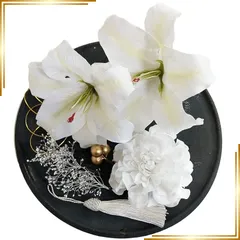 【新品】 【J's select】花 フラワー 髪飾り 9点セット 和装 結婚式 ウェディング 成人式 卒業式 着物 袴に (NO.30 カサブランカ) 1
