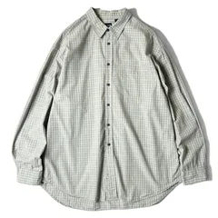90s GAP チェック 長袖 コットン シャツ XXL / 90年代 オールド ギャップ グレー グリーン 緑 灰 チェックシャツ
