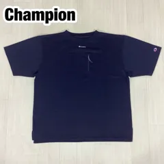 【美品】【未使用級】Champion BLACK EDITION チャンピオン ブラックエディション 半袖Tシャツ スポーツウェア XL ネイビー 濃紺 胸ポケット 着丈72.5cm 肩幅57cm 身幅(脇下)64cm 袖丈26cm【古着】