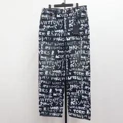 ITYG88F0I6DS 美品 LOUIS VUITTON ルイヴィトン グラフィック スケート ペイント デニム パンツ ボトムス コットン メンズ ブルー 青 サイズ34のサムネイル