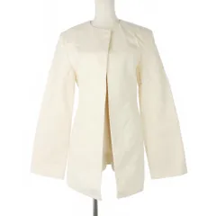 ジルサンダー JIL SANDER ノーカラーコットンコート ショート丈 丸首 34 白 ホワイト JSPS190125のサムネイル