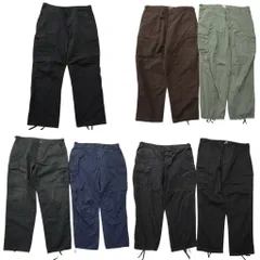 古着卸 まとめ売り 米軍民間 無地 フィールドパンツ ミリタリー 7枚セット ( メンズ XL/2XL ) ブラック ネイビー カーゴ 中古 古着 NE4820