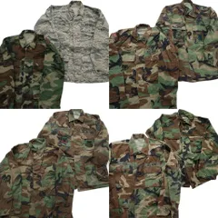 古着卸 まとめ売り 米軍実物 フィールドジャケット ミリタリー 8枚セット ( メンズ S ) ARMY AIR FORCE ウッドランド 中古 古着 NE4840