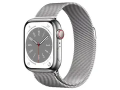 Apple Watch Series 8 GPS+Cellularモデル 41mm MNJ83J/A [シルバーステンレススチールケース/シルバーミラネーゼループ] 展示美品、新品同様、送料無料、台数限定！