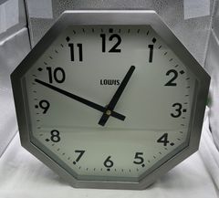 新品 未使用 旧ロゴ ルイスオクタゴン クロック 厚みのある八角形時計