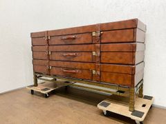 はる様専用 KARE 本革張り トラベルバー ワインキャビネット｜希少