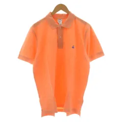 ブルックスブラザーズ BROOKS BROTHERS ポロシャツ L オレンジ 半袖 無地 ロゴ /RR