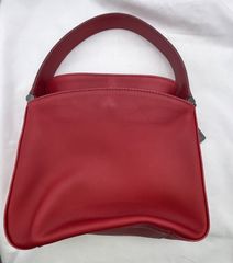未使用品】《aries(アリエス)》スペイン製 レザー ハンドバッグ 赤 