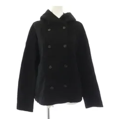 マオメイド mao made ジャケット ミドル丈 ダブル フード ウール ワンカラー M 黒 ブラック /BB ■GY06のサムネイル