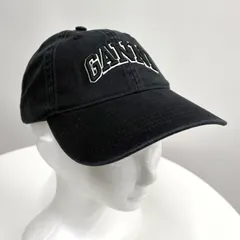 新品　GANNI ガニー　キャップ Washed Cotton Canvas Cap Emb A6900　ブラック　黒のサムネイル