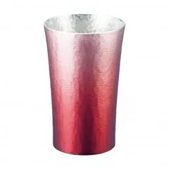 大阪錫器 錫製タンブラー200ml 赤 16-1-1NRD　HOKAGE 4112-015