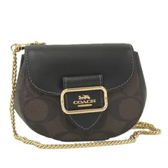 COACH チェーンショルダーバッグ シグネチャー レザー ブラウン CK439