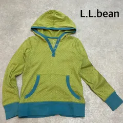 【L.L.Bean】エルエルビーン パーカー キッズ 緑 S8 グリーン ドット柄 フード付き 長袖 アウトドアのサムネイル