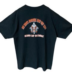 CHM バイカー ギルダン プリントTシャツ ブラック XL相当 USA古着 半袖 両面プリント バイク モーターサイクル イベントT メンズ レディース ユニセックス 古着
