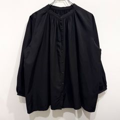 ミズイロインド ピンタック スタンドカラー ワイドシャツ 24ss 洗える 