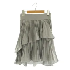 スナイデル SNIDEL プリーツティアードミニスカート 0 グレー /MY ■OS