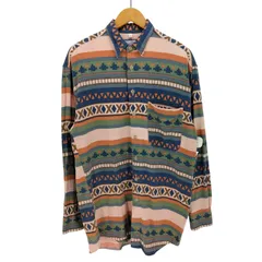 ユーズドフルギ USED古着 NEW FAST ネイティブ柄 コットン L/S シャツ メンズ import：M 