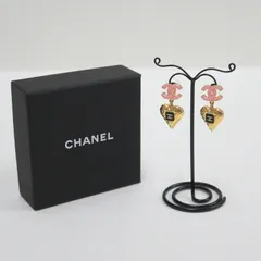 CHANEL シャネル ピアス ハート×CC GP ピンク×ゴールド B23K