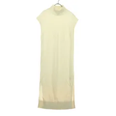 Banana Republic バナナリパブリック カシミヤ混 ノースリーブ ニット ロングワンピース S オフホワイト系 レディース 古着