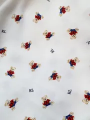 ラルフローレン　ニット生地　クマ柄　ブランケット　おくるみ