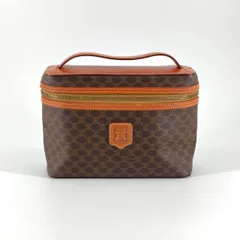 CELINE（セリーヌ） マカダム柄 バニティ ポーチ ブラウン