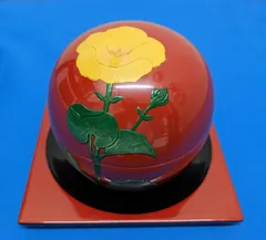 琉球漆器◎手まりぼんぼん 手毬ぼんぼん トレイ セット ハイビスカス