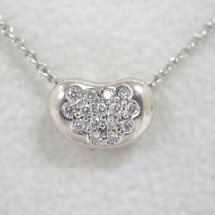 c699 美品 ティファニー ダイヤ ビーン プラチナ ネックレス PT 950 