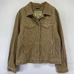 古着 エディー・バウアー Eddie Bauer コーデュロイ ジャケット トラッカージャケット 短丈 S  ベージュ系 無地 レディースのサムネイル