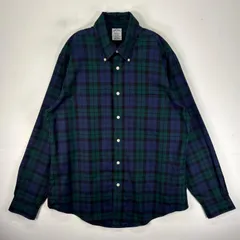 古着 ブルックスブラザーズ Brooks Brothers 長袖シャツ ボタンダウン L  ネイビー系 チェック メンズ