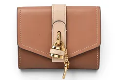クロエ ミニ財布/ミニウォレット Chloe 折財布 ABY/アビー スモールトリフォールドウォレット ブラウンマルチ【中古】のサムネイル