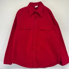 古着 70's/70年代 ヴィンテージ ビッグマック BIG MAC USA製 長袖シャツ シャモア JC Penney L  レッド系 メンズ