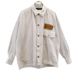 mercibeaucoup. メルシーボークー LEE リー コラボ コーデュロイ シャツジャケット S グレーアイボリー系 レディース 古着
